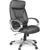 Sedia da ufficio ecopelle design moderno con ruote nero Workwell