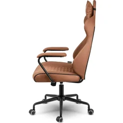 Sedia da ufficio ecopelle design moderno con ruote marrone Relaxpro