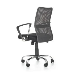 Sedia da ufficio girevole in tessuto nero grigio Shelly