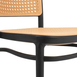Sedia in polipropilene moderna beige nera Vienna
