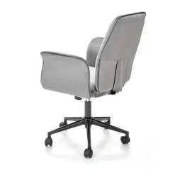 Sedia moderna con braccioli regolabile in velluto grigio Dionisia