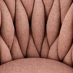 Sedia moderna con ruote regolabile in tessuto rosa nero Monie