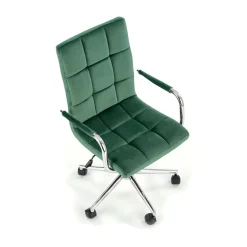 Sedia per scrivania ragazzi in velluto verde scuro Burbon