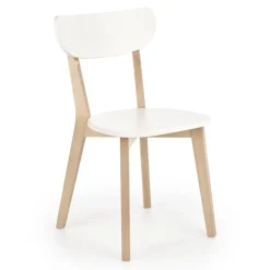 Sedia soggiorno design moderno bianco rovere Scandy