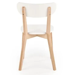 Sedia soggiorno design moderno bianco rovere Scandy