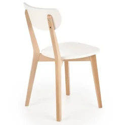 Sedia soggiorno design moderno bianco rovere Scandy