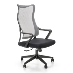 Sedia ufficio con ruote in tessuto grigio Eclipse