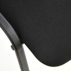 Sedia ufficio sala attesa moderna in acciaio tessuto nera Laos