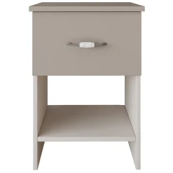 Set 2 comodini moderni 40x59h cm 1 cassetto  beige Emporio