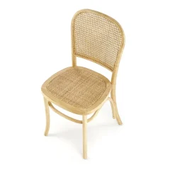 Set 2 sedie da pranzo in rattan naturale Ivory