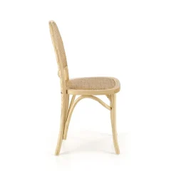 Set 2 sedie da pranzo in rattan naturale Ivory