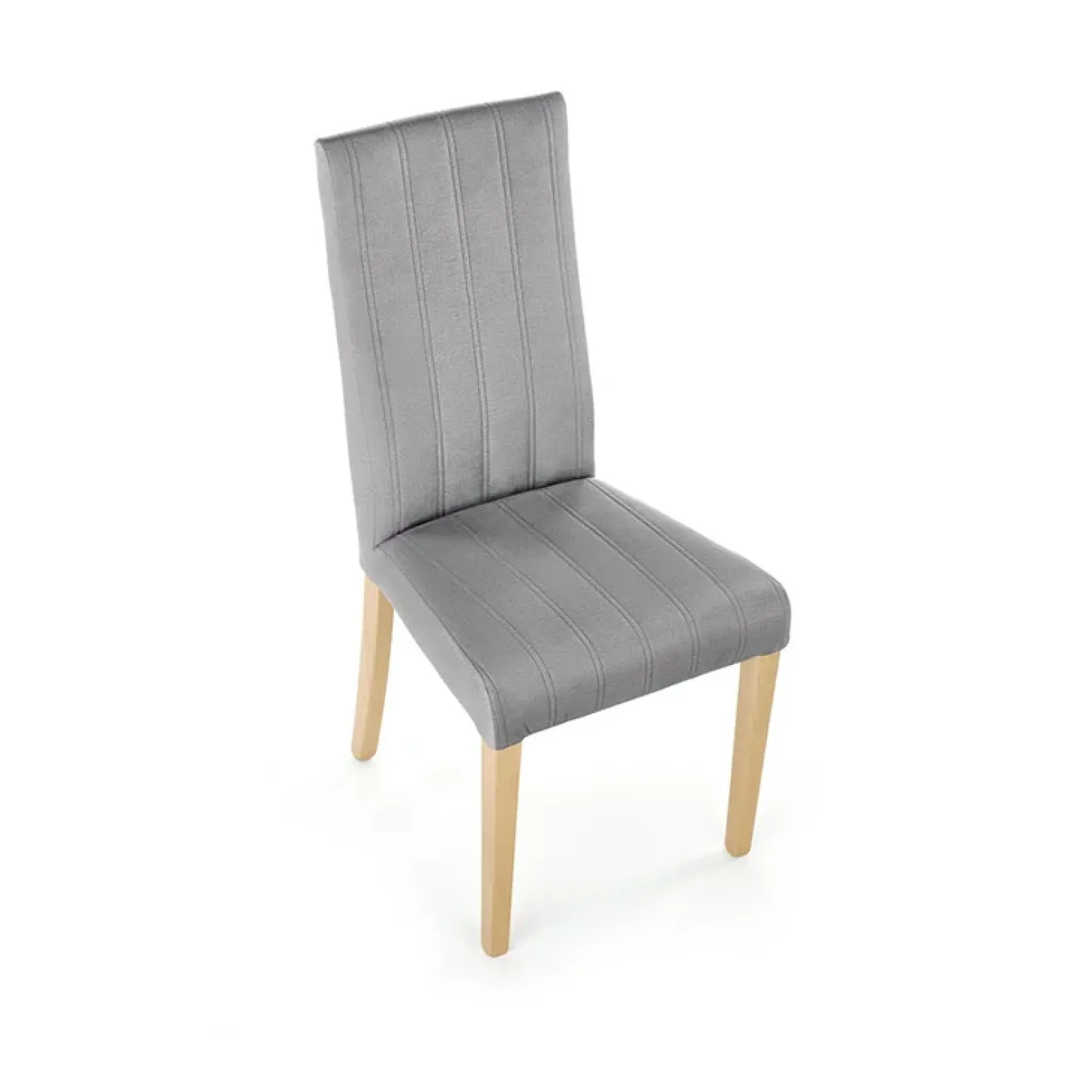 Set 2 sedie da pranzo in tessuto velluto trapuntato grigio rovere chiaro Doha