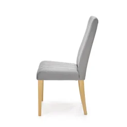 Set 2 sedie da pranzo in tessuto velluto trapuntato grigio rovere chiaro Doha