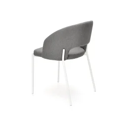 Set 2 sedie da pranzo in tessuto grigio Turbo
