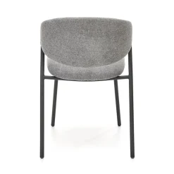 Set 2 sedie da sala in tessuto grigio scuro nero Elsa