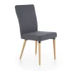 Set 4 sedie da sala moderne in tessuto grigio scuro Barone
