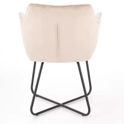 Set 2 sedie imbottite in velluto beige industrial Elsa