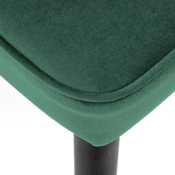 Set 4 sedie imbottite in velluto verde acciaio nero oro Eden