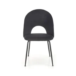 Set 4 sedie moderne in tessuto nera multicolore Pablo