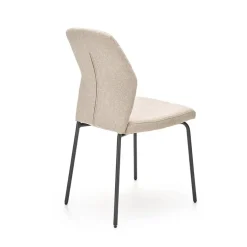 Set 4 sedie sala moderne in tessuto beige Corvo