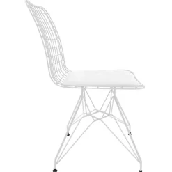 Set 4 sedie soggiorno moderne industrial metallo bianco Next