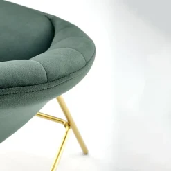 Set 2 sgabelli moderni in velluto verde scuro oro Darko