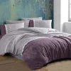 Set copripiumino matrimoniale oversize e federe 240x260cm lilla viola Sarah