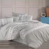 Set copripiumino matrimoniale oversize e federe 240x260cm bianco grigio Sorrel