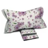 Set lenzuola matrimoniali in cotone fantasia fiori bianco rosa Razza