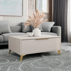 Set mobili soggiorno completo beige frontali serigrafati Miriam 1