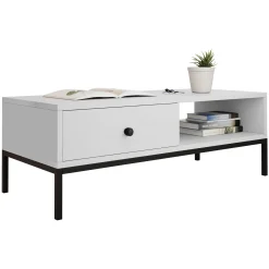 Set mobili soggiorno completo design moderno bianco Pollon 2