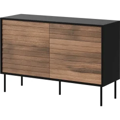 Set mobili soggiorno completo moderno noce nero Wild 2