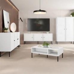 Set mobili soggiorno completo bianco opaco Stark 1