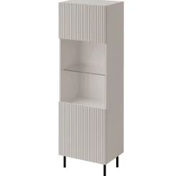Set mobili soggiorno completo con frontali cannettati beige Ziggy 2