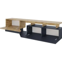 Set mobili soggiorno completo rovere antracite Modesta