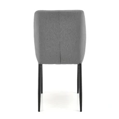 Set tavolo 110/170cm + 4 sedie imbottite grigio nero Albani