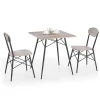 Set tavolo 70x70cm + 2 sedie acciaio rovere Pub