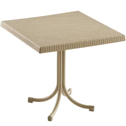 Set tavolo 80x80cm + 2 sedie da giardino polipropilene tortora Blossom