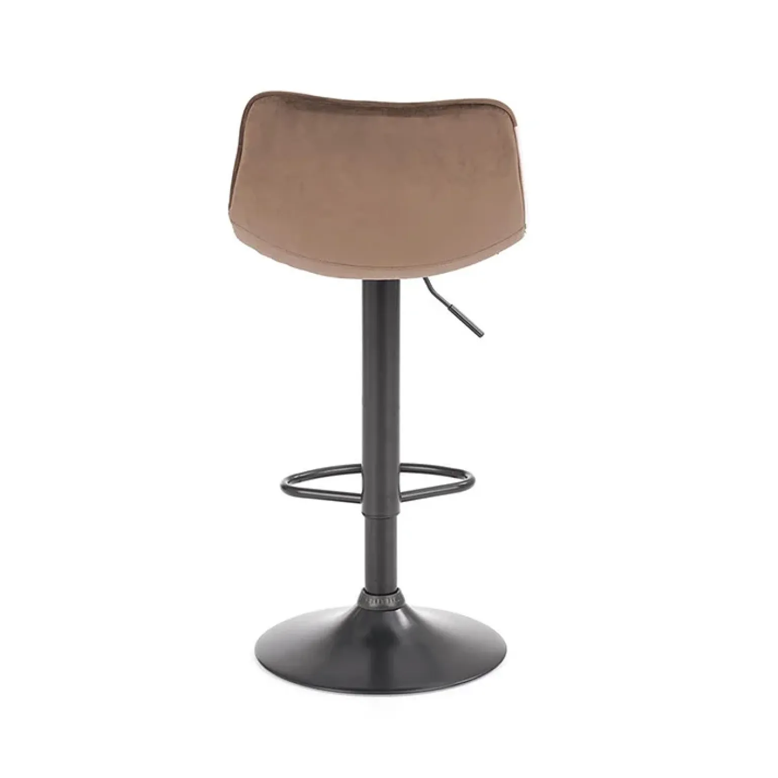 Sgabello imbottito regolabile in velluto beige nero Fost