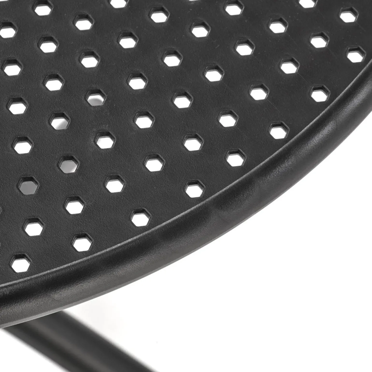 Tavolino da giardino rotondo polipropilene 60cm nero Ondina