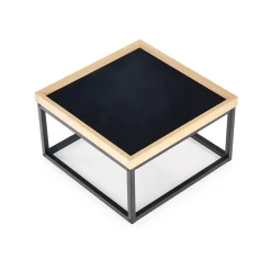 Tavolino da salotto quadrato 53x30cm rovere nero Algeria