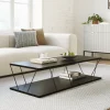 Tavolino da salotto 120x50cm industrial antracite Taleggio