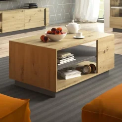 Tavolino 100x60cm da salotto moderno design rovere Noa Gihome®