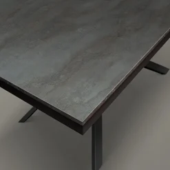 Tavolo 140/220 cm allungabile acciaio ossidato metallo Otab