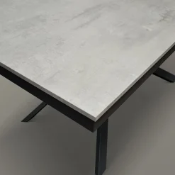 Tavolo 160/220 cm allungabile cemento metallo ossido Velvet