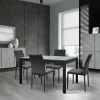 Tavolo 110/160 cm allungabile grigio cemento metallo Arex