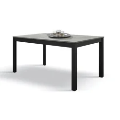 Tavolo 160/220 cm allungabile grigio cemento metallo Arex
