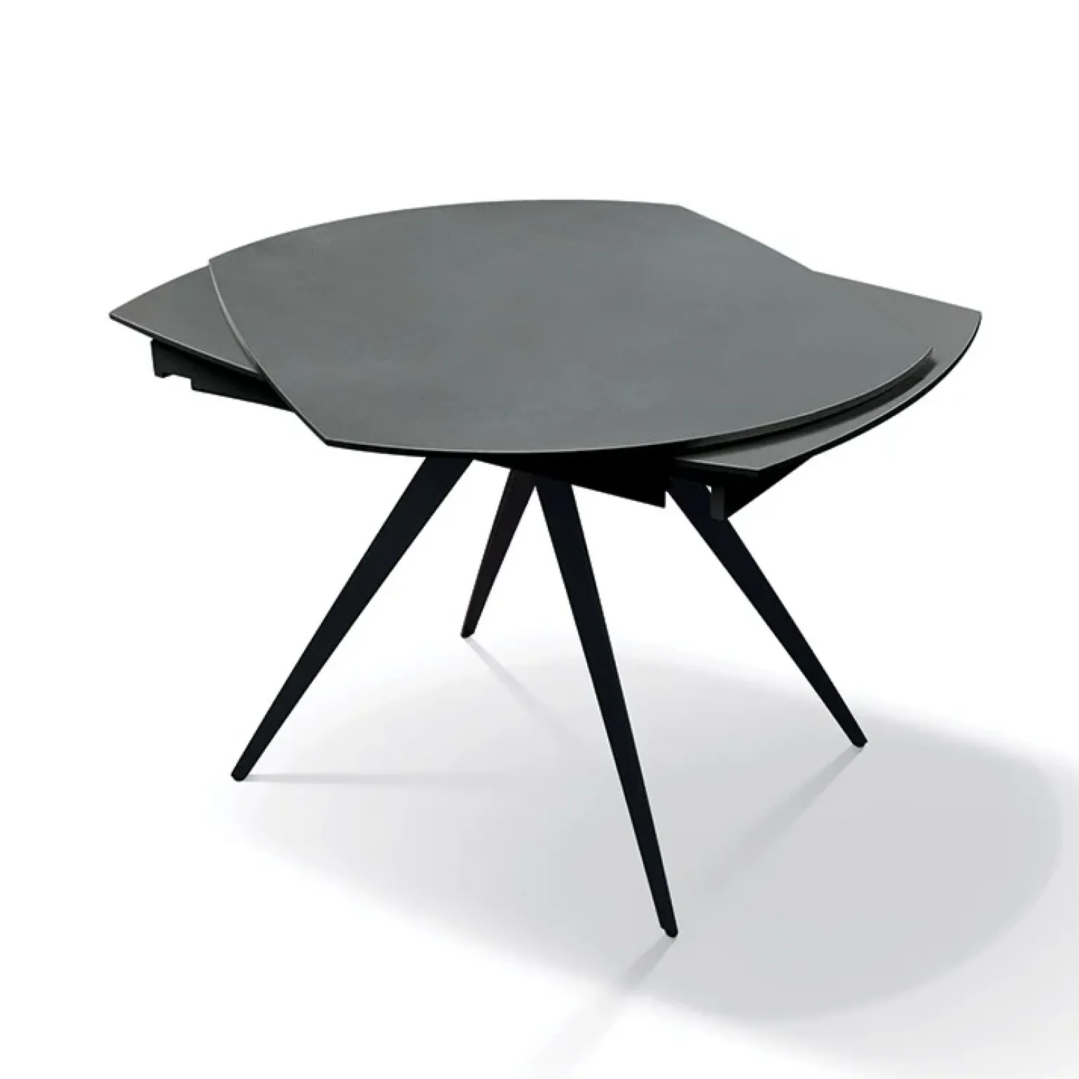 Tavolo 120/180 cm allungabile grigio grafite metallo Globo
