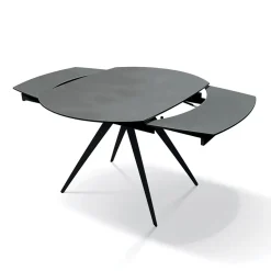 Tavolo 120/180 cm allungabile grigio grafite metallo Globo