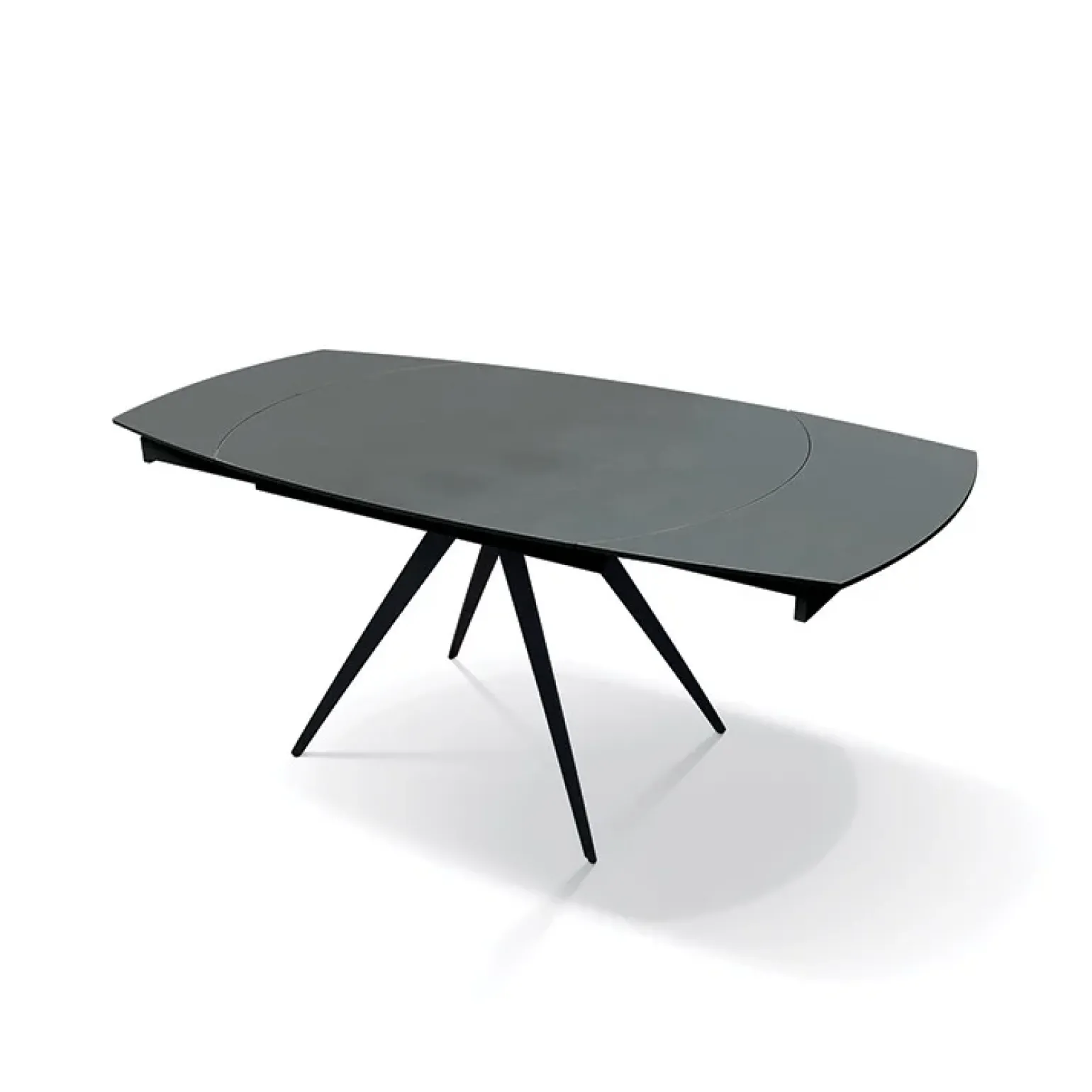 Tavolo 120/180 cm allungabile grigio grafite metallo Globo